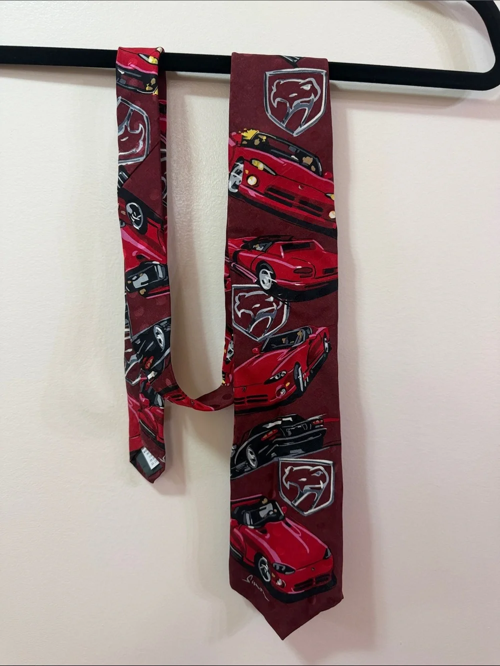 RM Style Dennis Simon Century Speed Viper RT/10 Red Sports Cars Tie. NWOT